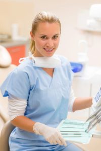 smiling dental assistant
