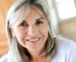 Smiling middle aged woman