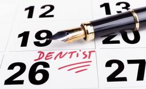 calendar with dentist appointment on it